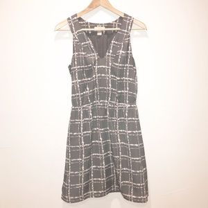 Ann Taylor Loft Square Bleached Midi Pattern Dress